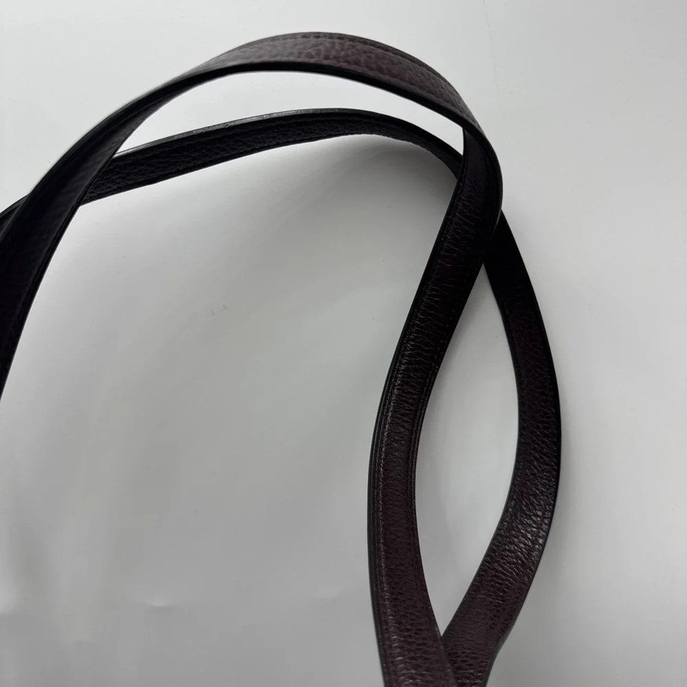 Coach Taylor Pebbled Leather Tote Bag Purse Brown-See‎ Photos 10Hx11W